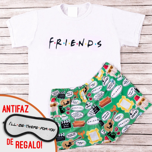 Conjunto Pijama Friends Verano Hombre, Mujer, Niños