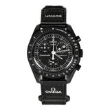 Reloj Omega Swatch Snoopy Moonswatch Mission Moonphase Black