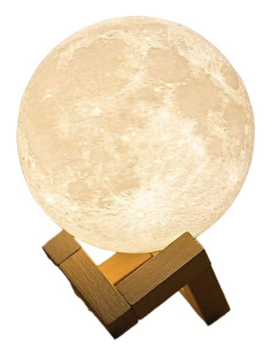 Lámpara Luna De Mesa Escritorio Luz De Luna Moon Lamp 3d Usb