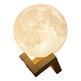 Lámpara Luna De Mesa Escritorio Luz De Luna Moon Lamp 3d Usb