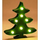 Luminária Decorativa Árvore De Natal Led 22cm Pinheiro Cor Da Cúpula Luz Branco Quente Cor Da Estrutura Verde