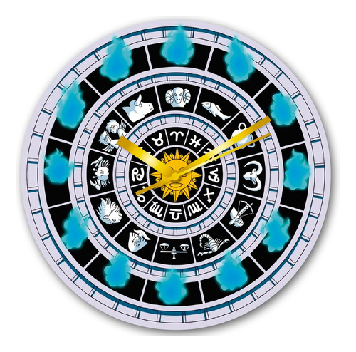 Reloj De Pared Caballeros Del Zodiaco Saint Seiya Casas 30cm