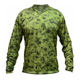 Camisa De Pesca Mtk Atack Proteção Solar Uv Camuflado Tam M