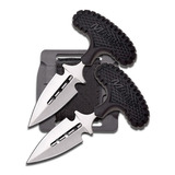 2 Cuchillos Push Dagger Mtech Mt-20-46bk Negras Funda Traser