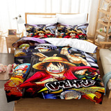 Juego De Ropa De Cama Manga De One Piece De Tamaño Doble A