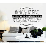 Vinil Decorativo Para Pared Frases Letras Nunca Pares