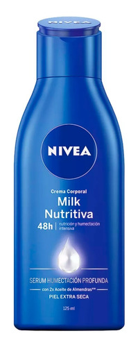 Nivea Milk Nutritiva Crema Corporal Piel Extra Seca 125ml