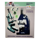 Kit Microscopio Infantil Lente 600x Plateado Deluxe