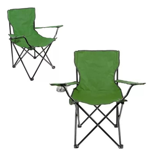 Silla Plegable Camping Playa Picnic Con Porta Vasos 