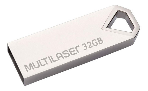 Pendrive Diamond 32gb Metálico Multilaser Original Pd851