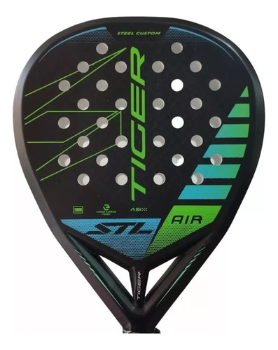 Paleta Padel Pro Pala Paddle Tiger Steel Custom