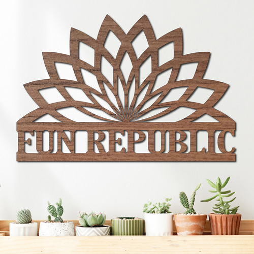 Nombre Personalizado Madera 60cm Diseños Únicos Funrepublic