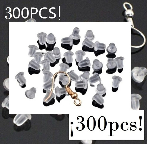 300 Topes Gomas Silicona Para Aros Piercing Bisuteria Lote