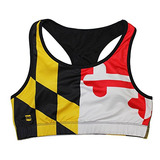 Tops - Route One Apparel | Full Maryland Flag Sports Bra