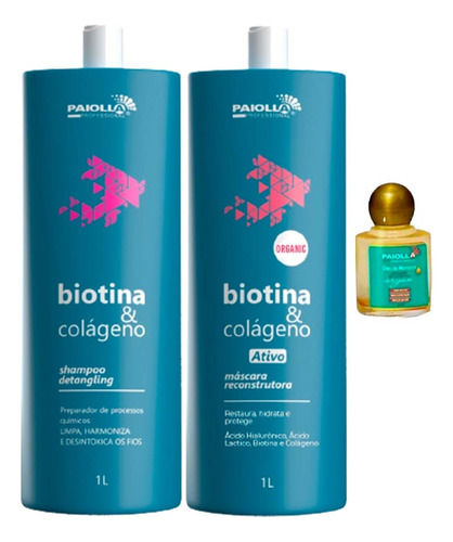 Paiolla Progressiva Biotina Colágeno Sem Formol 1l + Brinde