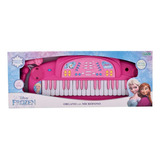 Juguete Organo Piano Frozen Disney Microfono Ditoys 2251 Color Rosa