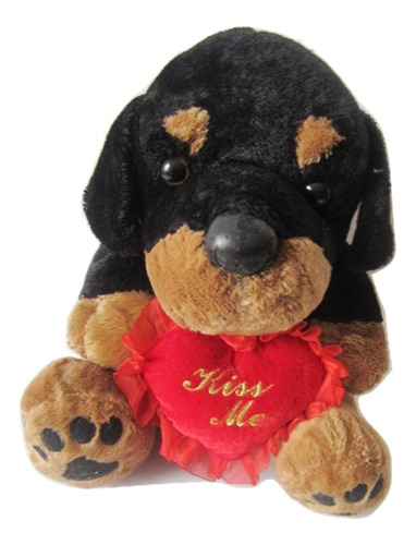 $ Perro Rottweiler Corazon Peluche Coleccion Toy Vintage.