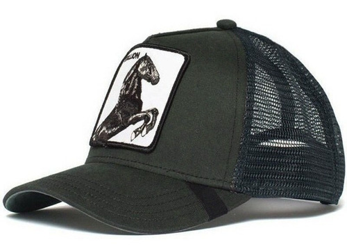 Gorra De Malla Con Protección Solar Y Animal Bordado [u]