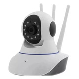 Camara Seguridad Jortan 3 Antenas Wifi 360º Hd Mov Voz Ptz Color Blanco