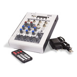 Mesa De Som Mixer 4 Canais Ll Audio Pulse402 Bluetooth/pc