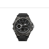Reloj Deportivo Militar S-shok Sanda 6008, Impermeable, 50 M, Color Negro, Color De Bisel Negro, Color De Fondo Negro