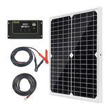 Kit De Panel Solar Cargador De Batería Monocristalino ...