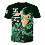 Camiseta Anime One Piece Zoro Adultos Y Niños Hombre