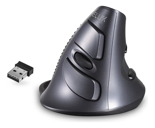 Delux Mouse Vertical Ergonómico Inalámbrico 2,4g Y 1600 Dpi