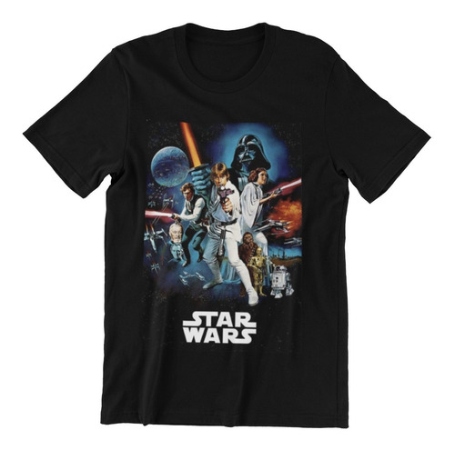 Polera Unisex Star Wars Jedi Fuerza Poster Estampado Algodon