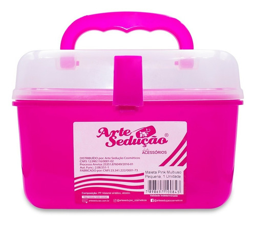 Maleta Multiuso Manicure Pedicure Esmalte Maquiagem Rosa