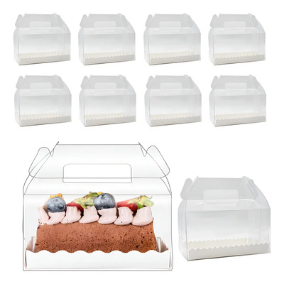 10 Pcs Caja Boxlunch Transparente Para Cupcake Postre | MercadoLibre