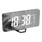 Reloj Despertador Digital Con Pantalla Grande Y Espejo Para