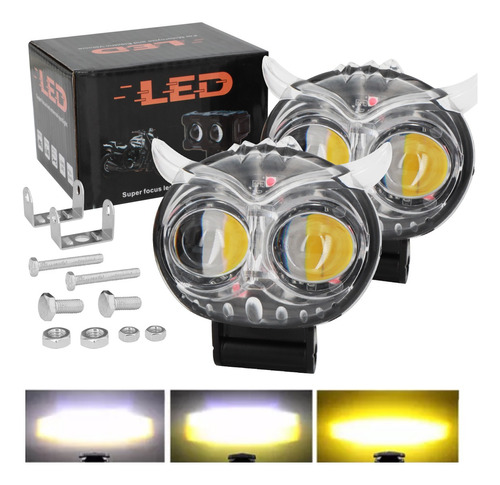 Faros Led Auxiliares Para Motocicleta, Auto, 1 Par