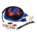 Kit De Cables 8 Gauge Para Potencia K 013 Hasta 2500w Audio