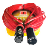 Cable Solcor Para Micrófono O Señal Xlr-xlr 5226l10 10mt Color Rojo
