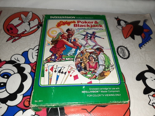 Video Juego De Intellivision Poker Y Blackjack De Mattel