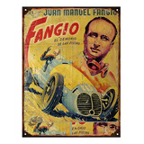 Cartel De Chapa Publicidad Antigua Fangio M147