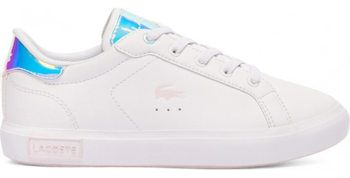 Tenis Lacoste Powercourt Sij White Para Niña - Originales 