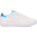 Tenis Lacoste Powercourt Sij White Para Niña - Originales 