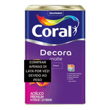 Tinta Coral Decora Matte Fosco Cor Branco 18l