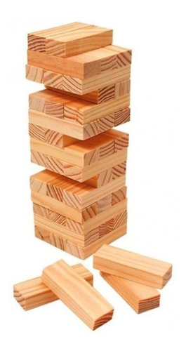 3 Juego Mesa Jenga Yenga 33 Pzas Maderas  Kaosimport En Once