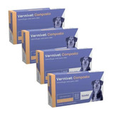 Vermífugo Vermivet Composto Kit 4cx Com 4 Comprimidos Cada