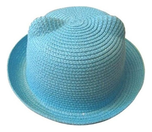 Lindo Sombrero De Paja Para Niños Y Niñas Con Orejas De Gato