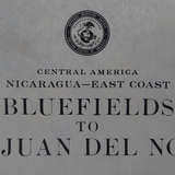 Antigua Carta Náutica Mapa Nicaragua East Coast Defense Usa