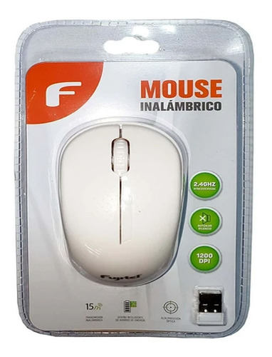 Mouse Optico Inalambrico Blanco Usb, Fujitel