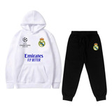 Conjunto Infantil Real Madri Blusa De Frio E Calça Moletom