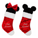 Botas Navideñas Minnie Y Mickey Mouse!