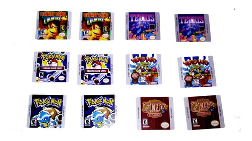 Sticker Para Cartucho Game Boy Pocket,  Color, Advance X2und