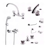 Grifería Fv Arizona Plus Baño Ext 5 Accesorios Cocina Mesada