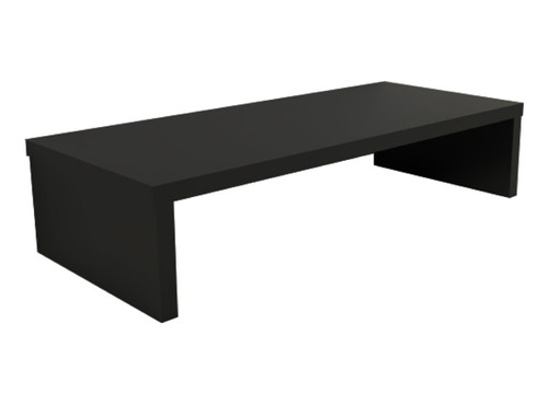 Base Suporte Monitor 50x30x15 Mdf 15mm Preto Prateleira